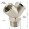 Fittingteile Y-piece brass nickel-plated distributor internal/external thread fittings (design: Y-piece