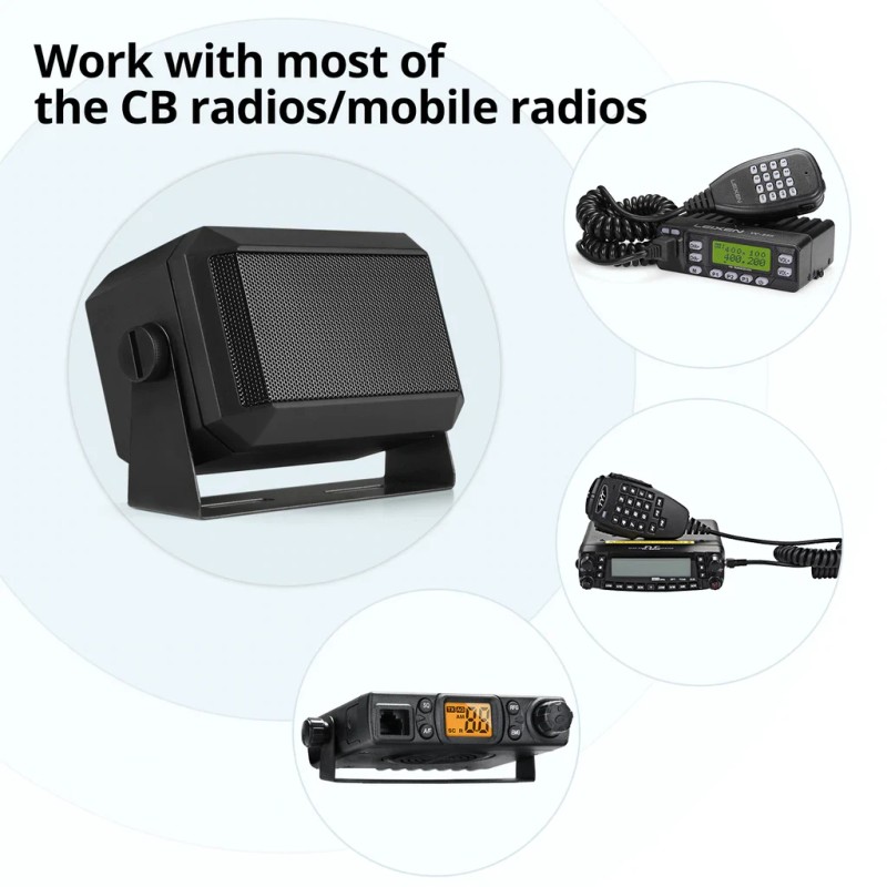 Radioddity CB Mobile Radio External Speaker for Car Truck Vehicle