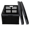 Fiazony 3-Pack 32 L Collapsible Crates, Plastic Folding Storage Crates