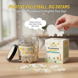 Positive Volleyball Jar – Volleyball Gifts For Women, Men - Teens, Volleyball Party Favors, Volleyball Accessories For Teen Girls, Volleyball Party Decorations