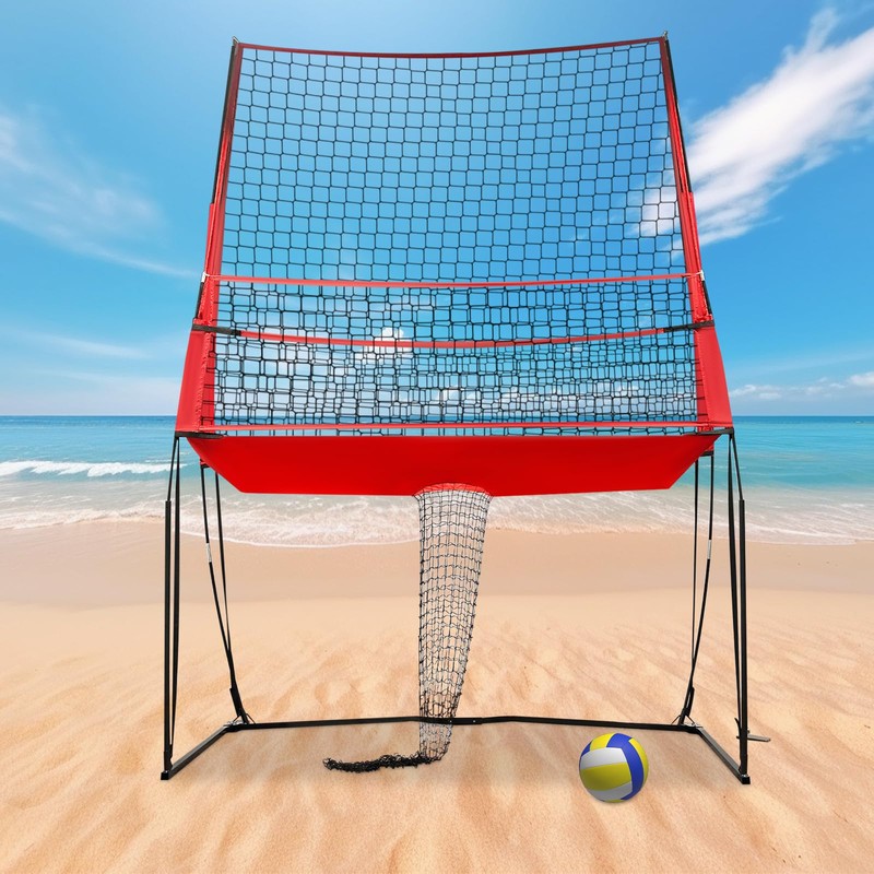 QUEMARQUE Volleyball Training Equipment, 8x11ft Volleyball Practice Net Station with