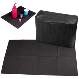 Hisight Disposable Dental Bibs Sheets Cloths, Tattoo Table Covers Clean Pad,Underpad Hygiene Personal Tattoo Bib Waterproof Tattoo TableCloth Tattoo Supply Sheet, 125pcs13 X 17" (Black) (125 Pcs)