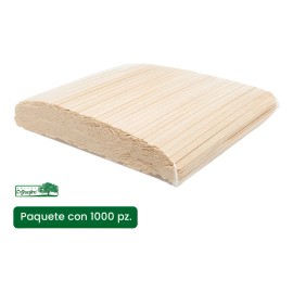 Agitador De Madera 14 Cms. 1000 Pz. Marrón Claro