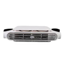 Pomya Car Cooling Fan, ABS PC Car Mounted Back Cooling Fan Bladeless 3 Speeds for Driving (White)