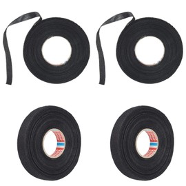 Ruikdly Gewebeband 4 Stück Auto Isolierband,gewebeband schwarz für Kabelbäume im Automotive-Bereich und im Motorraum 19 mm x 15 m (9mm/15m)