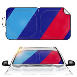 Car Windshield Sun Shade Blocks UV Rays Sun Visor Protector, Blue Material, No Reflected Glare, Sunshade for X1 X3 X5 (Blue)