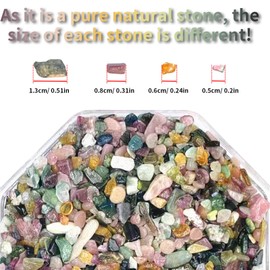 Txelegant 0.45 LB Polished Agate Stones Natural Decorative Rocks for Outdoor Decoration Home Decoration Fish Tank Vase Filler DIY Handmade Bamboo Succulents Cactus (Colored Tourmaline)