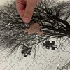 Ambesonne Black and White Jigsaw Puzzle for Adults, Lonely Tree