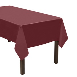 Party Essentials Heavy Duty Plastic Table Cover Available in 44 Colors, 54" x 108", Burgundy