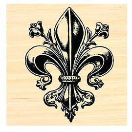 Fleur de lis Rubber Stamp WM P46