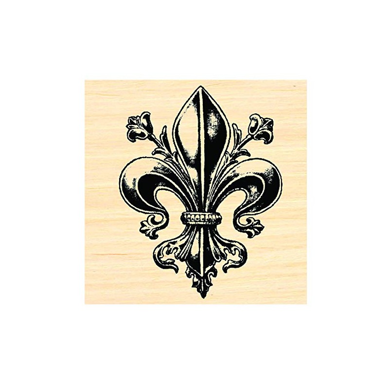 Fleur de lis Rubber Stamp WM P46
