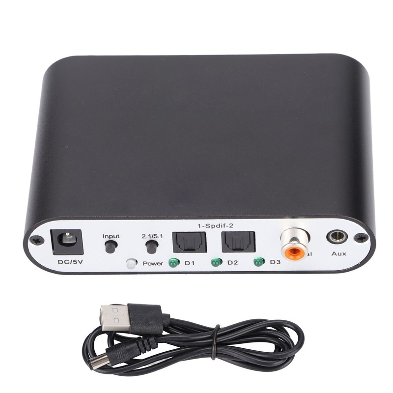 5.1 Digital Sound Decoder Converter Stereo SPDIF Coaxial AUX to