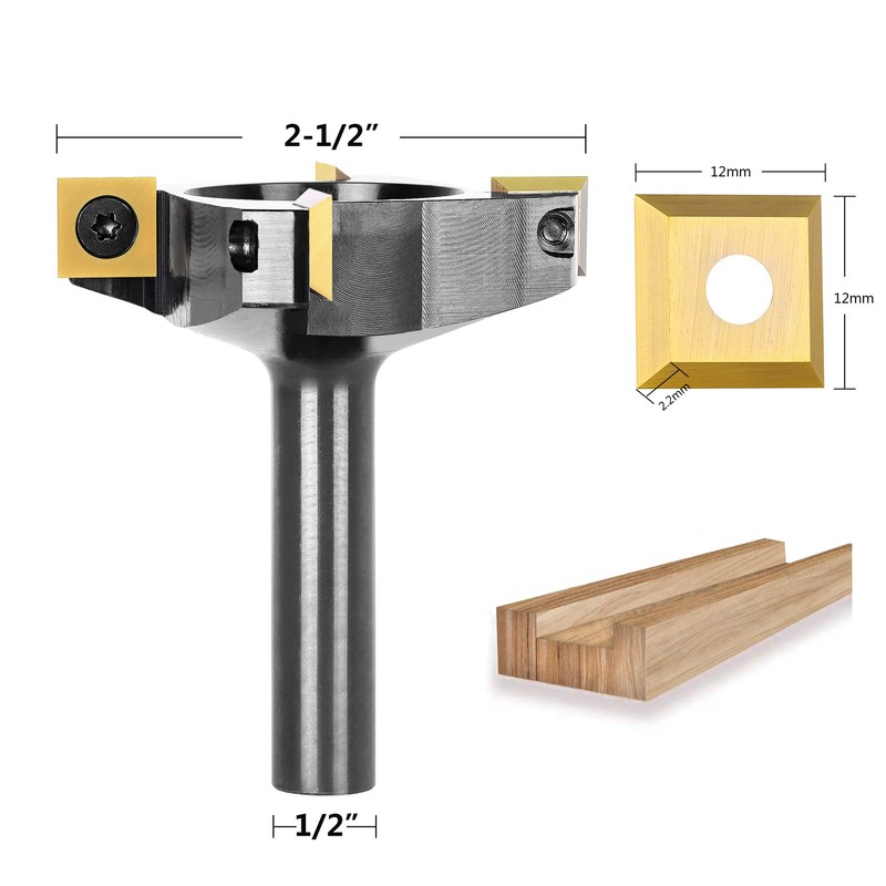 SpeTool CNC Spoilboard Surfacing Router Bit 1/2" Shank 2-1/2" Cutting
