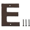 5 Inch Cast Iron Door Letter - Rustic Brown -