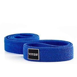 Vitos Fitness Polyester V-Power Band | Allergy Prevention Snap Proof Pull Up Assist Heavy Duty Resistance Mobility Lifting Perfect Body Stretching Training (#3 Medium, Blue)