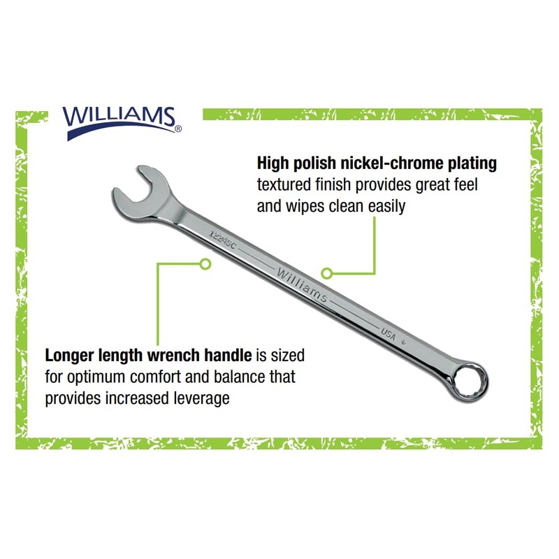 Williams 1222SC Super Combo Combination Wrench, 11/16-Inch
