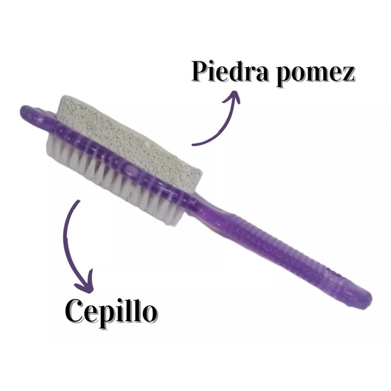 pomez Lima Pomez Doble Cara Con Cepillo 1pz Pedicure Spa