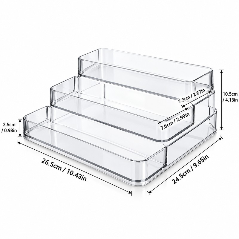Transparent Cosmetic Organizer for Perfume & Makeup Storage – Sturdy