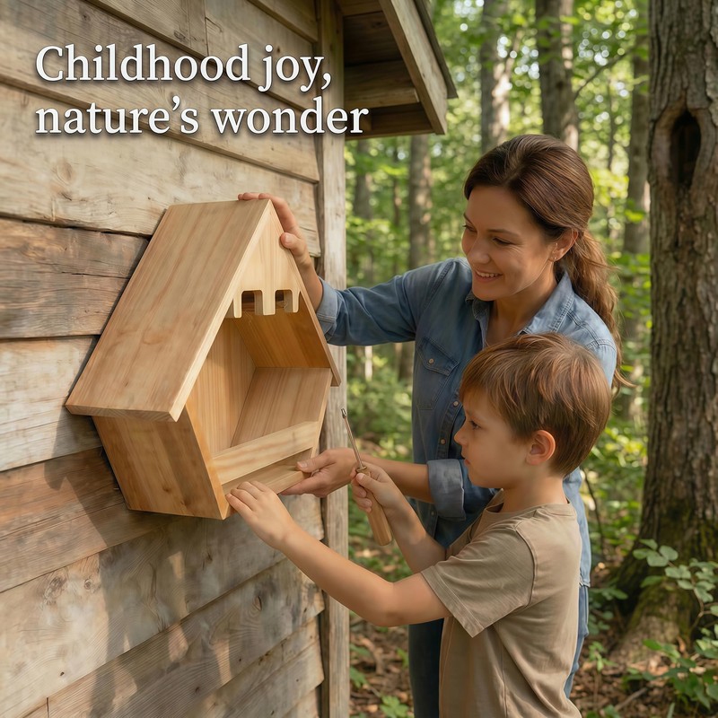 RIJATRAGAR Cedar Dove Nesting Box for Outside, Wooden Open Pigeon