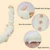 Feelorna Women's Arm Warmers, Y2K Cute Knitted Gloves Stretchy Long