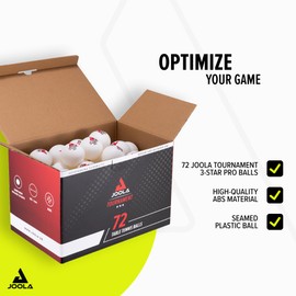JOOLA Table Tennis/Ping Pong balls,Tournament,40+mm,72pcs,White