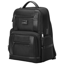 lenzn Laptop Business Backpack for Men & Women, Work Backpack Fits 15.6 Inch, Premium Qulity Travel Bag with USB Charging Port, Water-Resistant, Durable Nylon, Computer Bookbag with Multiple Pockets