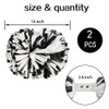 Hooshing 2PCS Cheerleading Pom Poms Professional Black and White Pom
