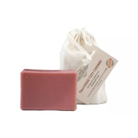 Traverse City Cherry, all natural handmade soap, Cold process, Large 5.5-6 oz   - 1