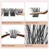 Higu clace Lash Clusters, 72pcs DIY Eyelash Extensions D Curl