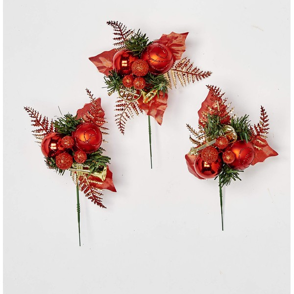 Worth Imports Ball Berry Instrument Christmas, Set of 12, 3