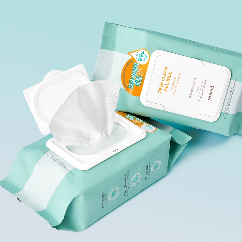 POINT& Deep Clean All Kill Makeup Cleansing Tissue 100P -
