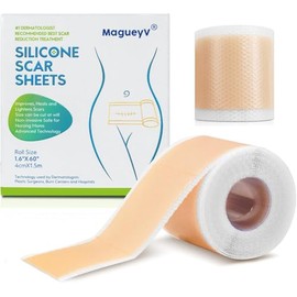 Parches de Silicona para Cicatrices, Láminas de Silicona Reutilizables para Reducir la Apariencia de Cicatrices, Cesárea, Cirugía, Acné y Estrías, Sua