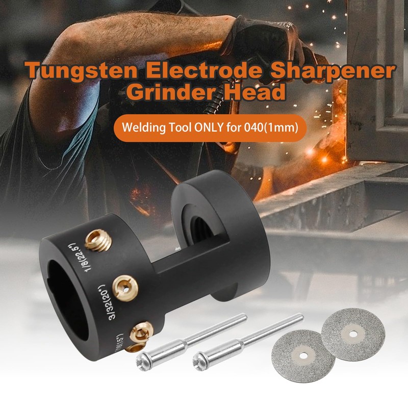 Vkinman Tungsten Electrode Sharpener Grinder Head ALUMINUM TIG Welding Tool