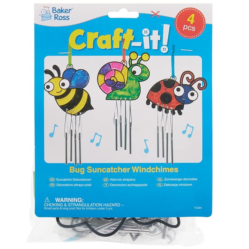 Baker Ross FC694 Bug Suncatcher Windchime - Pack of 4,