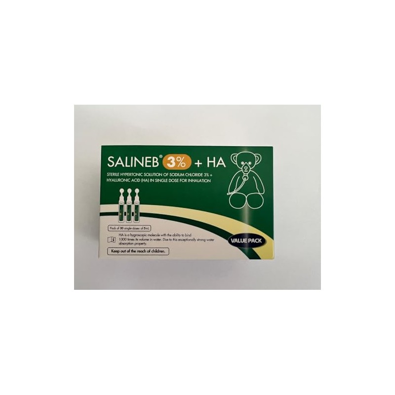 SALINEB 3% Hypertonic Inhalation Solution +HA, Sterile Hypertonic Solution of