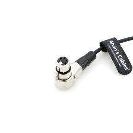 Alvin's Cables Luxury XLR 4 Pin Female Right Angle to D-Tap Power Cable for ARRI Camera Monitor 60CM