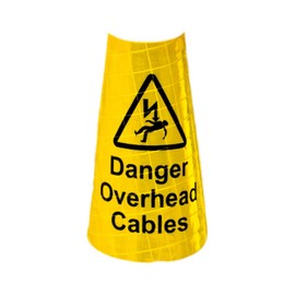 JSP 75cm Yellow Sleeve Danger Overhead Cables (JUB065-200-000)