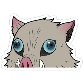 Inosuke Peeker Demon Slayer Vinyl Decal Sticker UV & Water Proof Water Bottle Bumper Window Laptop Gift in USA Made 4.2"