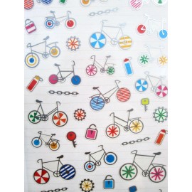 Sonia Stickers Bike Sticker Sheet (Bicycles) ~ KAWAII!!!