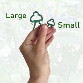 7Queen 80PCS Garden Plant Supports Clips, 2 Sizes Adjusting Reusable Plant Clips for Supporting Stems of Flower Vine Vegetables Tomatoes Climbing