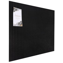 Large Cork Board Alternative, 12 Pack Felt Board with Safe Removable Adhesive Tabs Felt Wall Tiles, Large Cork Boards for Walls, Cork Board for Home Office, Pin Boards for Walls, Stripe Black
