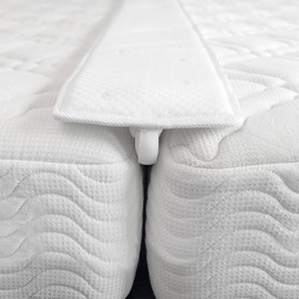 Greaton, 74.8” Bed Bridge Pad | Twin to King Converter Kit | Gap Filler for Adjustable Mattresses | Good for Guests Stay Overs & Family Room, White