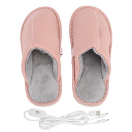 Electric Heated Slipper USB 3 Level Heating Flannel Comfortable Wearing Heated Foot Warmer for Women Indoor Bedroom 40‑41