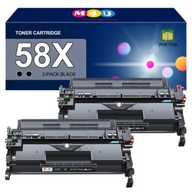 58X Black Toner Cartridges High Yield CF258X Comaptible with 58X 58A Toner Cartridge(with Chip), Works with Pro M404n M404dn M404dw, MFP M428fdw M428fdn M428dw M404 M428 Printer(2 Pack, Black)