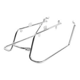 TCT-MOTORPARTS Chrome Saddlebag Conversion Support Bracket Fit For Harley Dyna Low Rider Fat Bob StreetBob 2009-2017