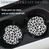 Leopard Print Car Coasters,Cute Car Assecories for Women,Universal Auto Anti