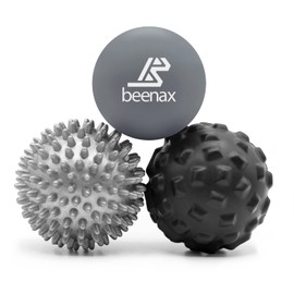 Beenax Massage Ball (Set of 3) - Perfect for Deep Tissue, Muscle Recovery, Trigger Point, Myofascial Release, Plantar Fasciitis and Muscle Relief - Designed to Relieve Stress and Relax Tight Muscles