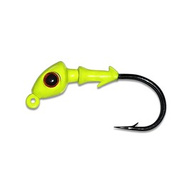 Fish On Tackle 1/8 Oz Jig Head - Chartreuse - 5 per pack