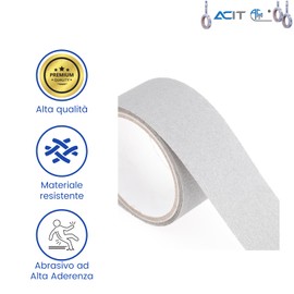 ACIT 18.3m x 25mm Stair Tread Anti Slip Tape for Stair Treads - Ideal for Indoor and Outdoor Use - Drop Protection - Anti-slip Strips for Stairs - Red