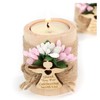 Ju's Favors Wooden Candle Holders Set of 10 for Baptism